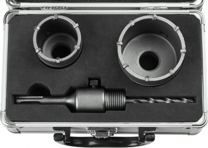 Набор буровых коронок SDS-plus ЗУБР МАСТЕР с оснасткой, d=50, 68 мм,М22 кейс, [29211-H2]