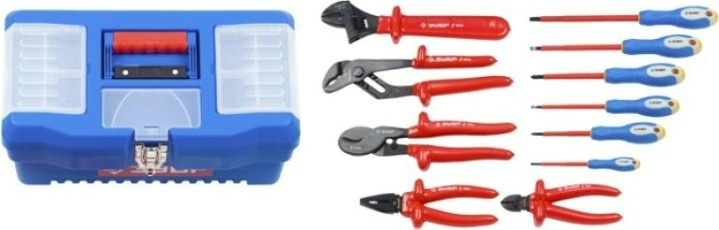 Набор диэлектрического инструмента ЗУБР "ПРОФЕССИОНАЛ" 2214-H12 1000 V, 12 предметов [2214-H12_z01]