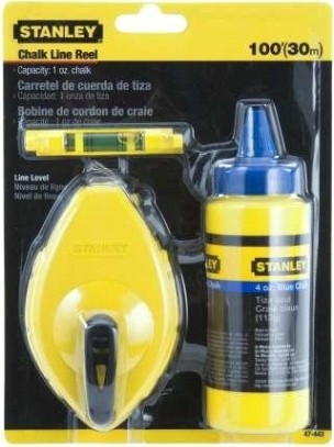 Набор для отбивки STANLEY 0-47-443 шнуровка 30 м, краситель, уровень
