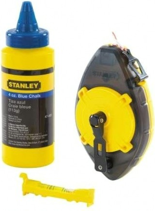 Набор для отбивки STANLEY "POWERWINDER" шнуровка 30 м, краситель, уровень 0-47-465 [0-47-465]