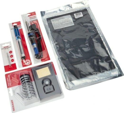 Набор для пайки REXANT К21 продвинутый 2 (паяльник, сменное жало, подставка, [09-3761]