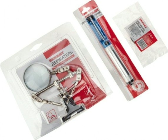 Набор для пайки REXANT К22 вспомогательный («третья рука», подставка, экстра [09-3762]