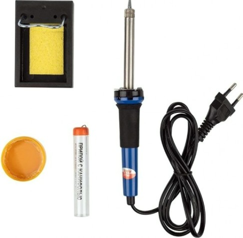 Набор для пайки REXANT П0165 №11 (паяльник 30вт, подставка, губка для удаления [12-0165]