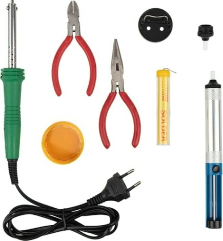 Набор для пайки REXANT П0166 №13 (паяльник 30вт, подставка, канифоль, припой, б [12-0166]