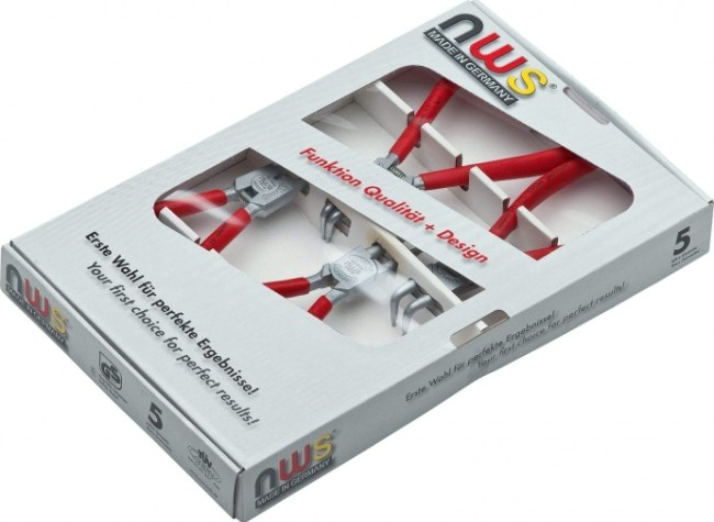 Набор для съема стопорных колец NWS 793 покрытие Crom, 4 предмета Набор для съема стопорных колец NWS 793 покрытие Crom, 4 предмета