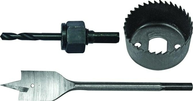 Набор для врезки дверных защелок Biber 75712 24/50мм (3 предм.) [тов-156529]