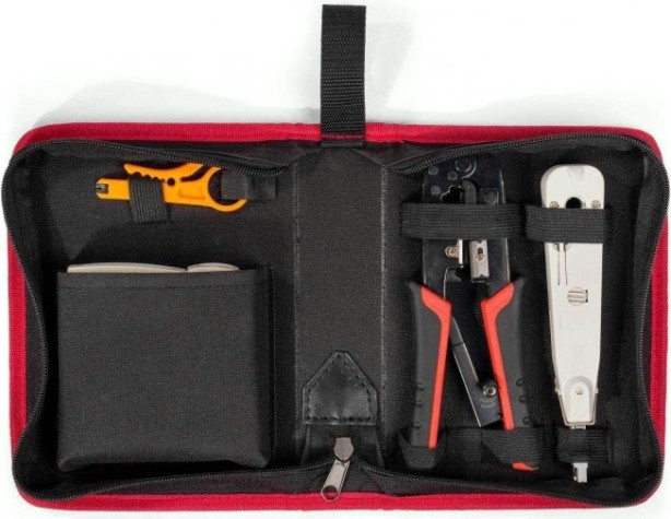 Набор электромонтажного инструмента КВТ LAN-4 для работ с сетевым кабелем [85935]