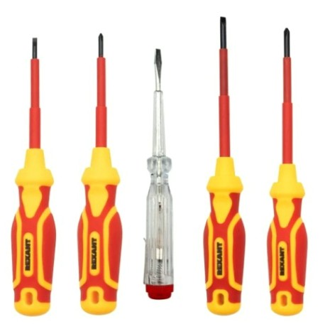 Набор электромонтажного инструмента REXANT 12-4691-3 RI-01, тканевый пенал, 7 пр., до 1000B Набор электромонтажного инструмента REXANT 12-4691-3 RI-01, тканевый пенал, 7 пр., до 1000B