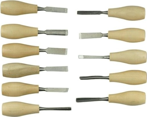 Набор фигурных стамесок Dexx 1834-Н11 11 преметов, с деревянной ручкой [1834-H11_z01]