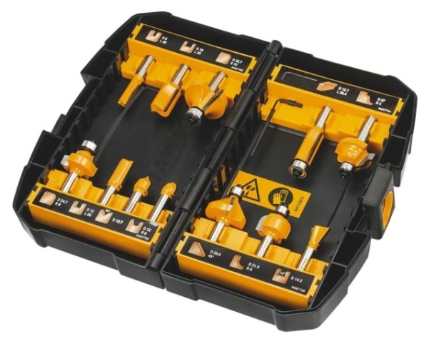 Набор фрез DeWALT DT90016-QZ 12 шт Набор фрез DeWALT DT90016-QZ 12 шт