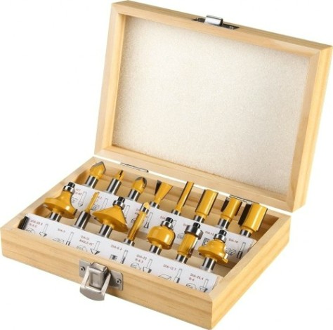 Набор фрез по дереву DEKO DH16 (8 мм, 16 предметов) [065-0790]