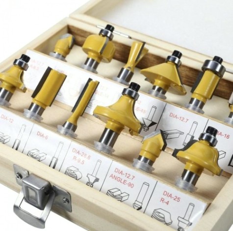 Набор фрез по дереву DEKO RBS12 12 предметов [065-0726]