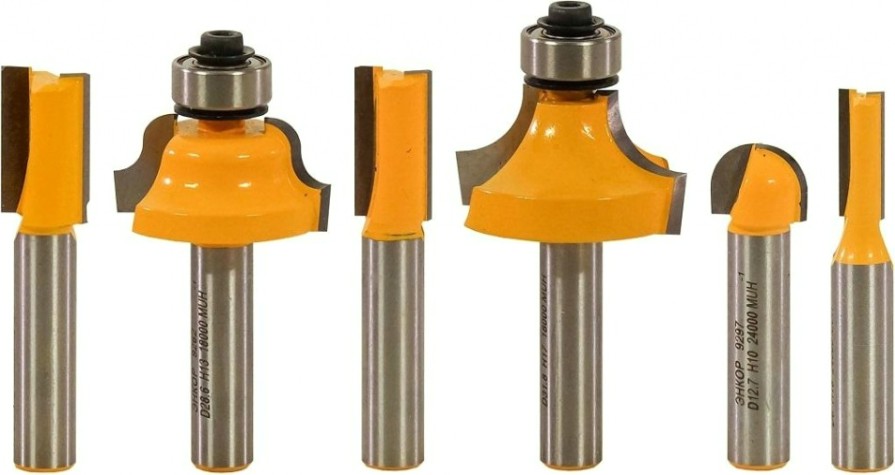 Набор фрез по дереву ЭНКОР д/декоратив. применения, 6 шт., хв. 8мм [10622]