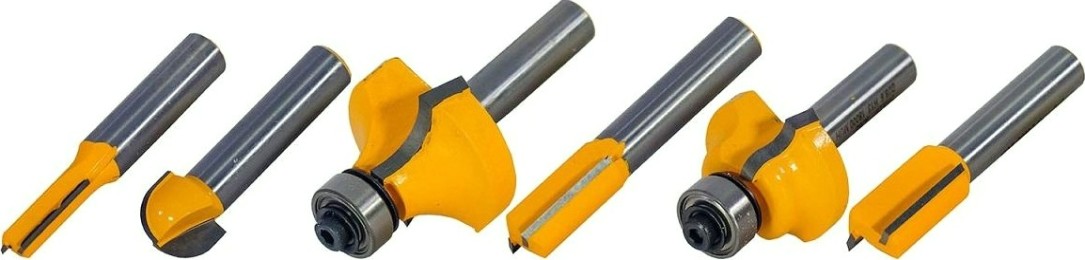 Набор фрез по дереву ЭНКОР д/декоратив. применения, 6 шт., хв. 8мм [10622]