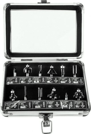 Набор фрез по дереву Sturm 9016-RB-S8-12-3 в металлическом кейсе 12 шт.