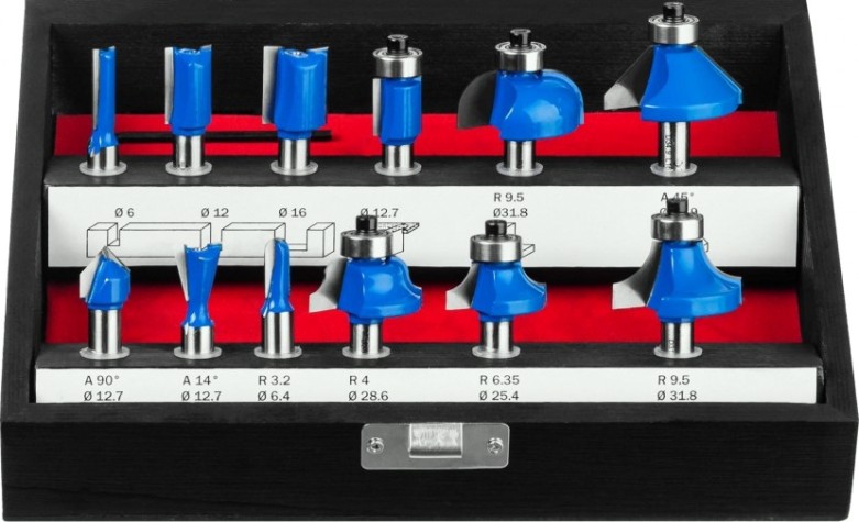 Набор фрез по дереву ЗУБР 28796-H12 ПРОФЕССИОНАЛ