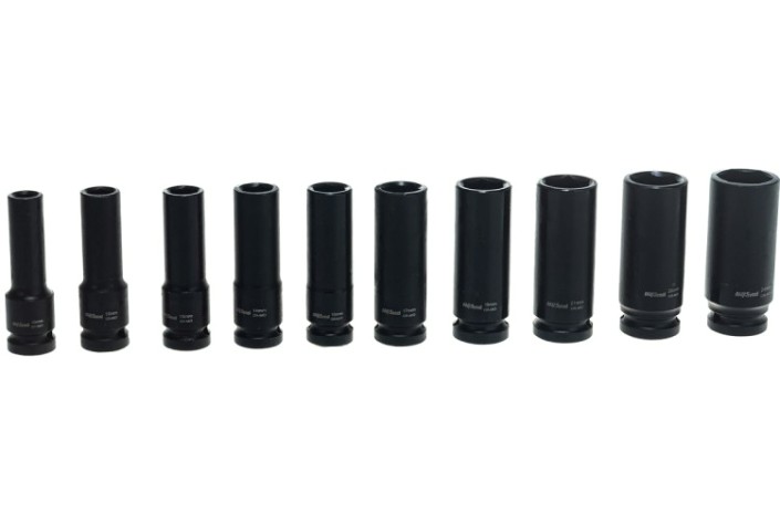 Набор головок 1/2" AV Steel AV-721410 ударных удлиненных, 10-24мм, 10 предм.