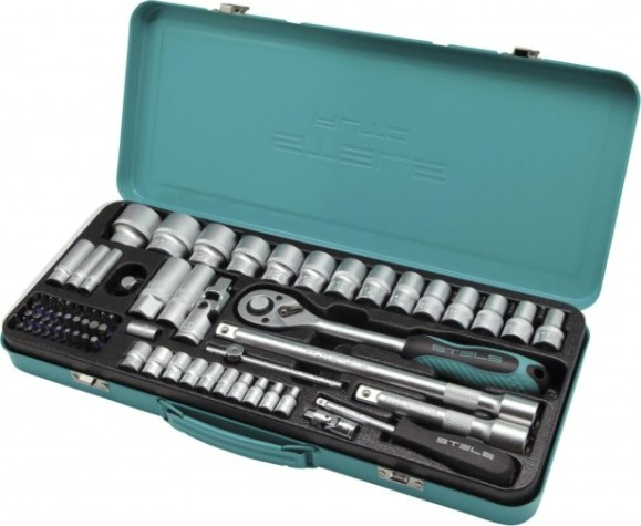 Набор головок 1/2" и 1/4" STELS 13576 69 предметов Набор головок 1/2" и 1/4" STELS 13576 69 предметов