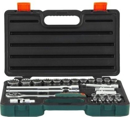 Набор головок 1/2" JONNESWAY S68H4127S 1/2"DR Super Tech, 27 предметов [048861]