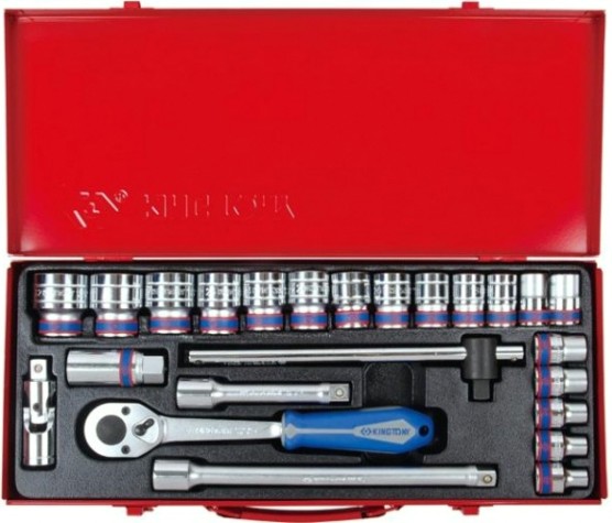 Набор головок 1/2" KING TONY 4028MR 1/2", 24 предмета
