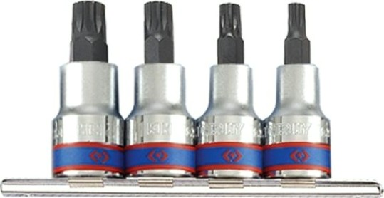 Набор головок 1/2" KING TONY 4126PR 1/2", 4 предмета Spline & Ribe