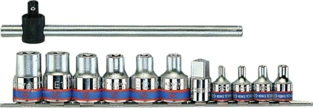 Набор головок 1/2" KING TONY 7112PR 1/2" и 3/8", 12 предметов, Е-Стандарт