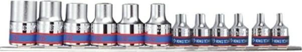 Набор головок 1/2" KING TONY 7113PR 1/2" и 3/8", 12 предметов, Е-Стандарт