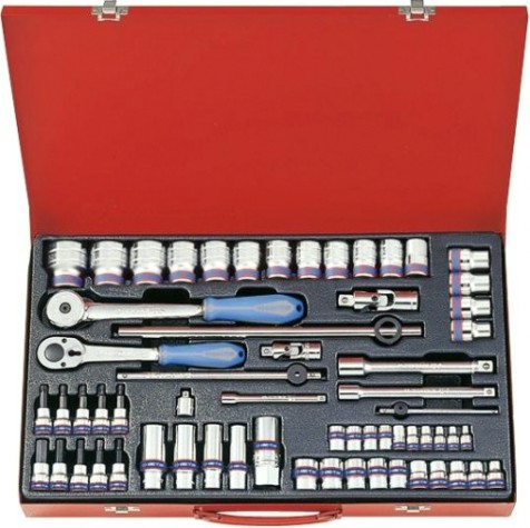 Набор головок 1/2" KING TONY 9563MR01 1/4", 3/8", 1/2", 62 предмета