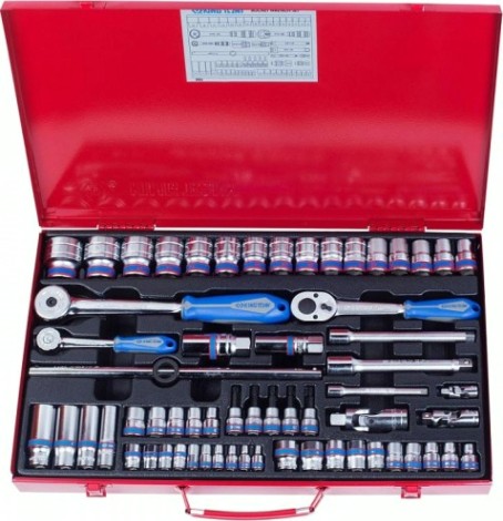 Набор головок 1/2" KING TONY 9564MR 1/4", 3/8", 1/2", 62 предмета