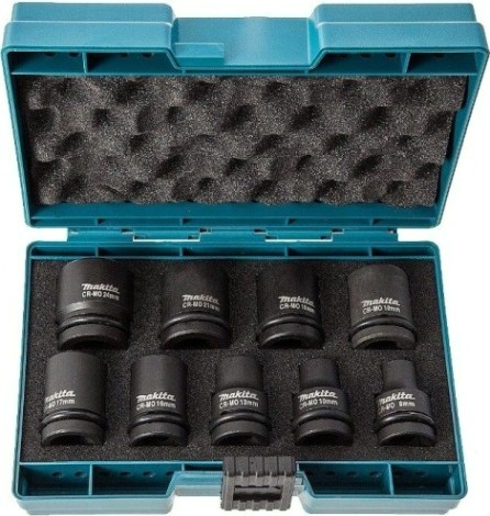 Набор головок 1/2" MAKITA 9 предметов 1/2" D-41517 CR-MO [D-41517]