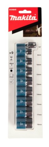 Набор головок 1/2" MAKITA B-54645 торцовых 9 шт