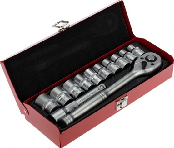 Набор головок 1/2" REXANT 12-8301 торцевых, с трещоточным ключом, 12 предметов Набор головок 1/2" REXANT 12-8301 торцевых, с трещоточным ключом, 12 предметов