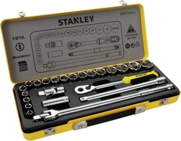 Набор головок 1/2" STANLEY STMT74183-8 24 предмета Набор головок 1/2" STANLEY STMT74183-8 24 предмета