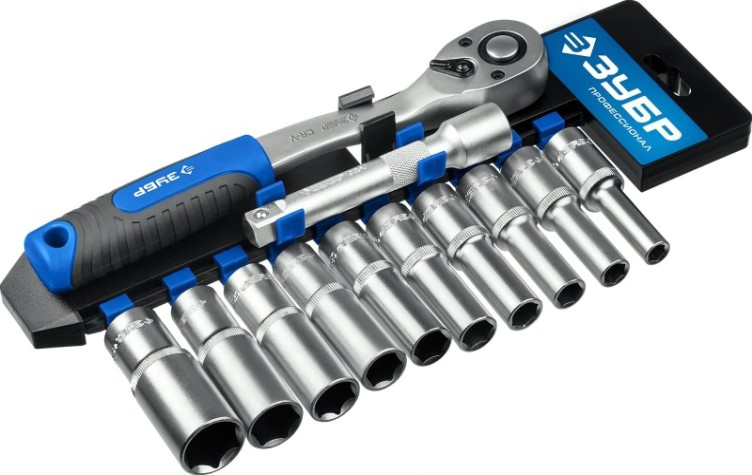 Набор головок 1/2" ЗУБР Профессионал ТБ-12У 12 пред. [27650-H12]