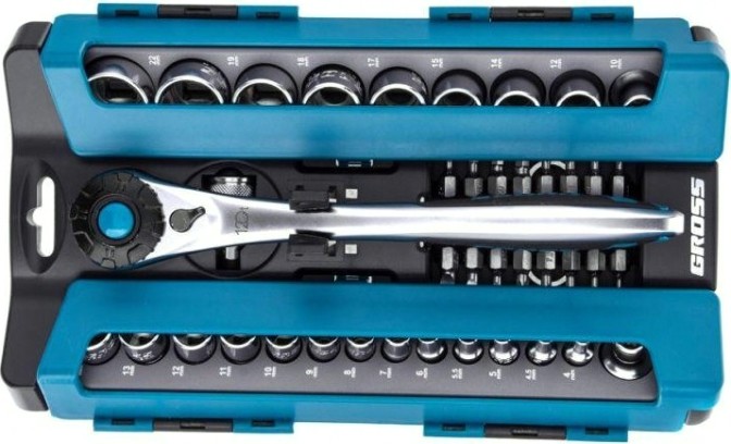 Набор головок 1/4", 1/2" GROSS 41 предмет 14143 [14143]