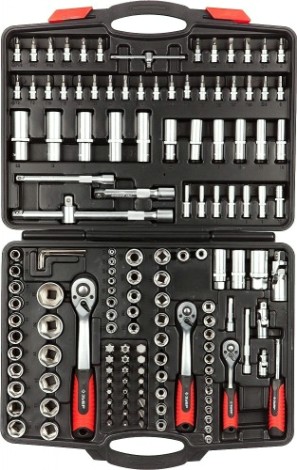 Набор головок 1/4", 3/8", 1/2" ЗУБР "МАСТЕР" 150 предметов 27637-H150 [27637-H150]