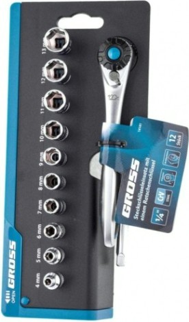 Набор головок 1/4" GROSS 12 предметов 14141 [14141]