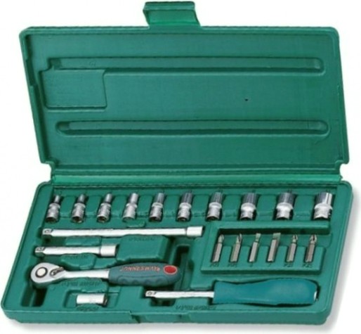 Набор головок 1/4" JONNESWAY S04H2721S 1/4"DR, 4-13 мм, 21 предмет [047533]
