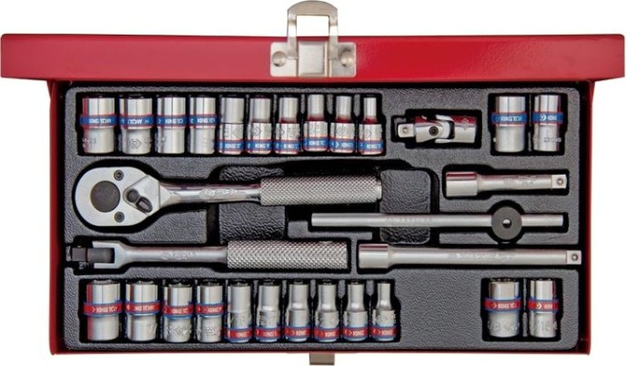 Набор головок 1/4" KING TONY 2030CR 1/4", 30 предметов