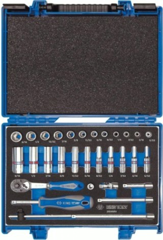 Набор головок 1/4" KING TONY 2331SRV 1/4", 5/32"-9/16", 31 предмет