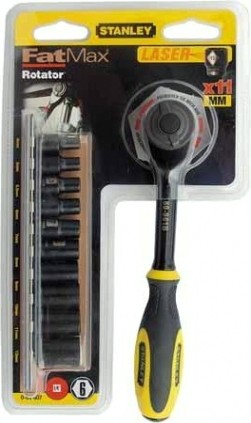 Набор головок 1/4" STANLEY "Rotator" 0-94-607 11 предметов с черным хромированием "Black Chrome" [0-94-607]