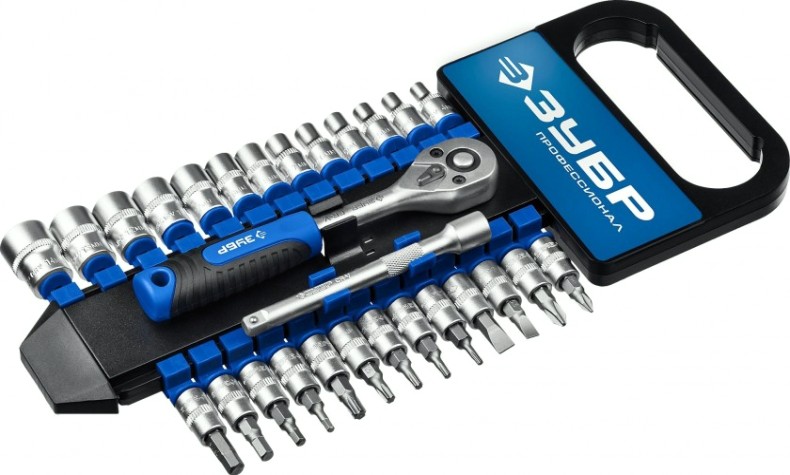 Набор головок 1/4" ЗУБР Профессионал ТМ-28 28 пред. [27645-H28]