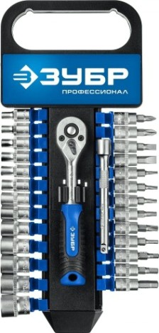 Набор головок 1/4" ЗУБР Профессионал ТМ-28 28 пред. [27645-H28]