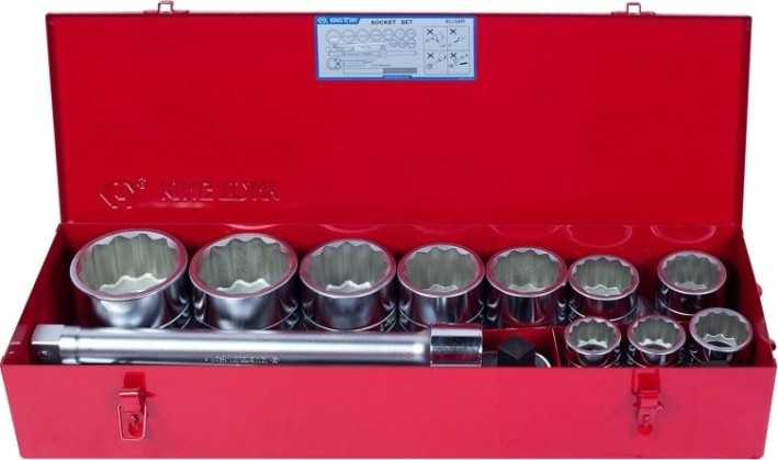 Набор головок 1" KING TONY 8015MR 14 предметов с принадлежностями