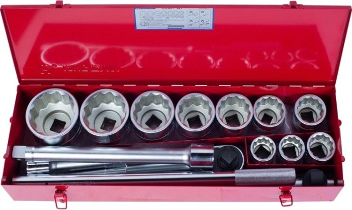 Набор головок 1" KING TONY 8015SR 14 предметов с принадлежностями