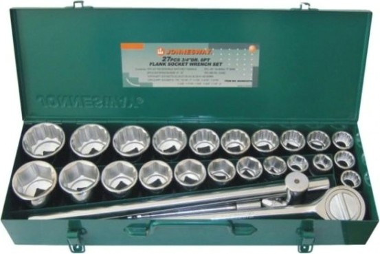 Набор головок 3/4" JONNESWAY S04H6327S 3/4"DR, дюймовых 12 гр. SAE 7/8"--2", метрических [048500]