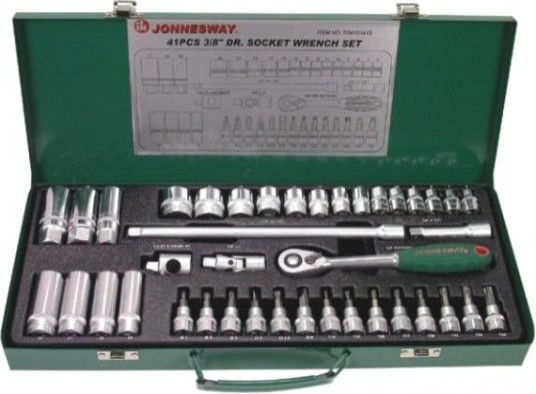 Набор головок 3/8" JONNESWAY S04H3141S 3/8"DR, 6-24 мм, 41 предмет [047203]