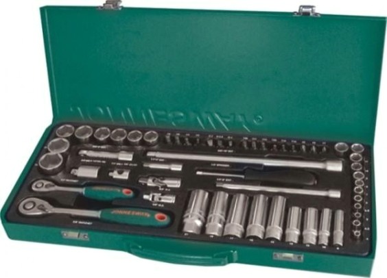 Набор головок 3/8" JONNESWAY S04H3157S стандартных и глубоких 1/4" и 3/8"DR, 4-24 мм, 57 [047204]