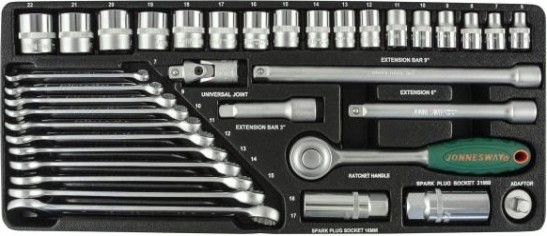 Набор головок 3/8" JONNESWAY S04H3536S 3/8"DR, 36 предметов [047394]