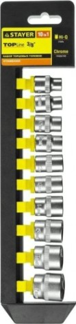 Набор головок 3/8" STAYER RSS 10M 10 предметов 27757-H10 [27757-H10]